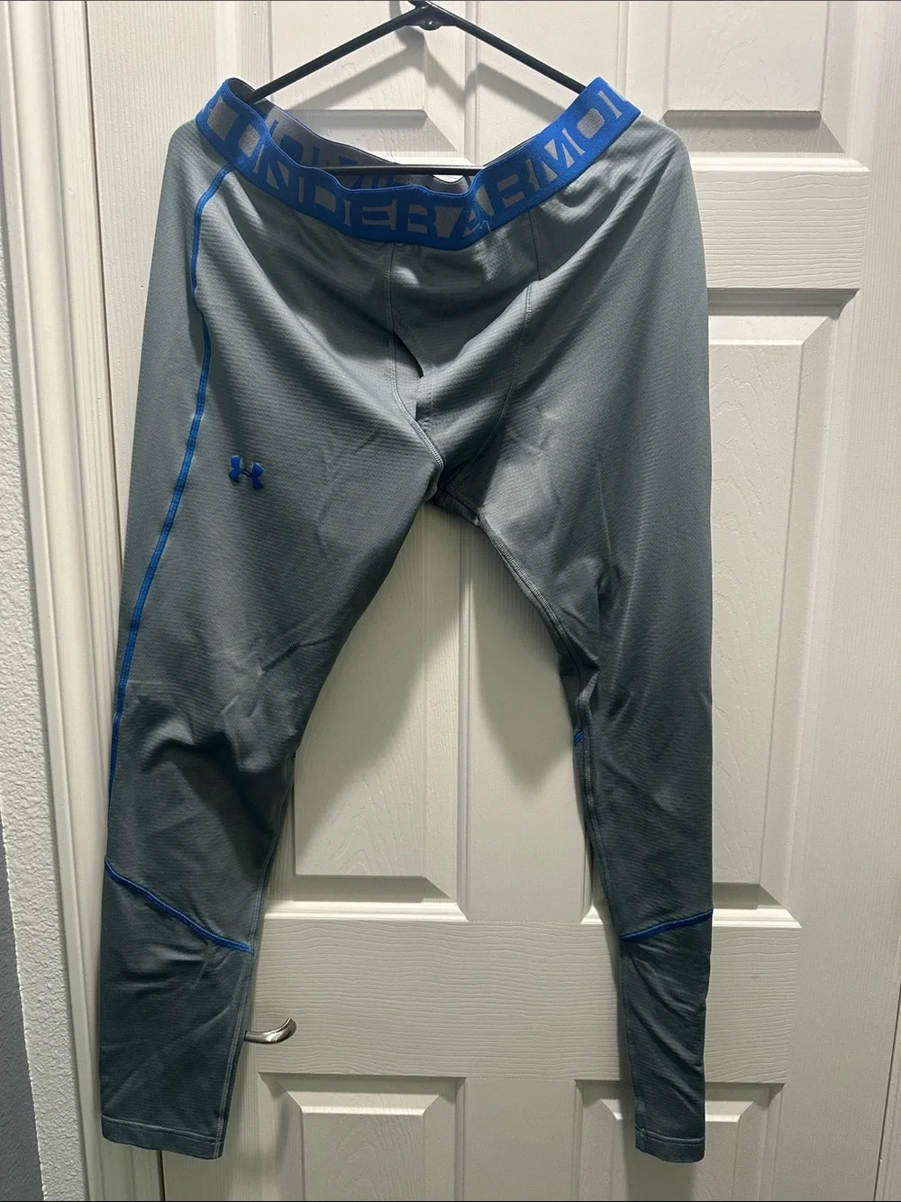 Under Armour Blue and Grey ColdGear Compression pants